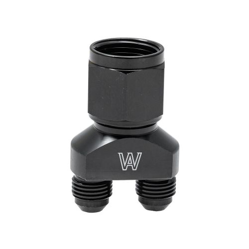 Y block adapter fitting -10 an female to parallel exit dual 6 an male new