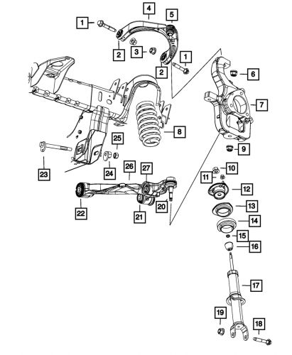 Genuine mopar shock absorber collar 52013672aa