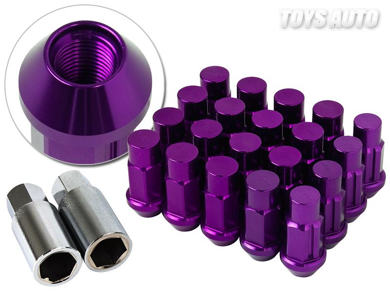 Gsp type4 50mm 31g forged rim wheel lock lug nuts 12x1.5 m12 p1.5 w/key purple a