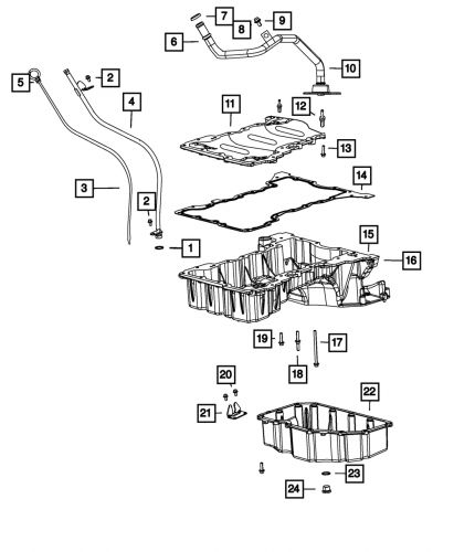 Genuine mopar engine oil level indicator 68271098aa