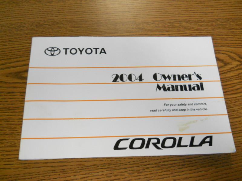 04 2004 toyota corolla owners manual  **actual photos/see other photos**