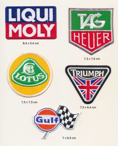 Lotus triumph gulf patch patch b-stock set 5 piece car motorcycle racing b084-