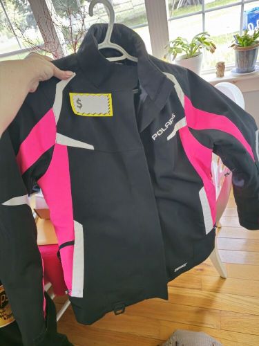 Polaris snowmobile tech54 northstar 2.0 jacket women&#039;s small pink and black