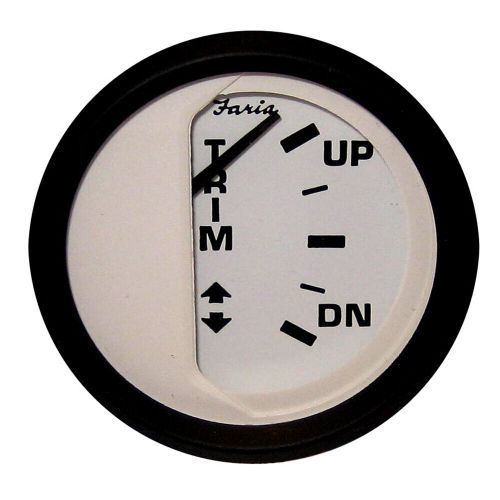 Faria euro white 2&#034; trim gauge (j/e/suzuki outboard)