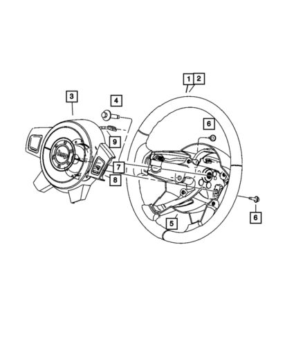 Genuine mopar steering wheel 1ha52zj8aa