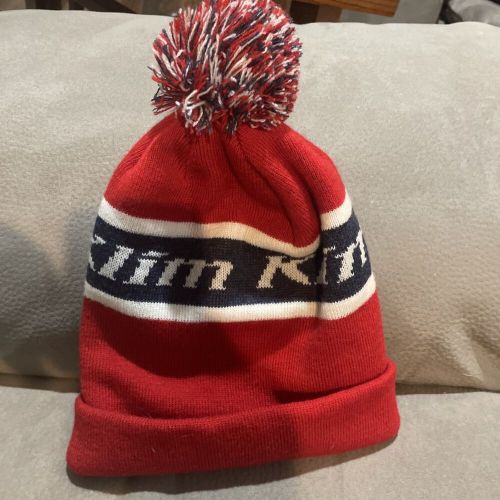 Klim adult snowmobile bomber beanie!! red/white/blue! snowmobile skiing!