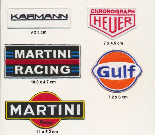 Karmann martini gulf patch patch b-stock set 5 piece car racing f1 b091-