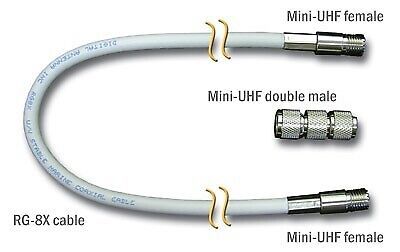 Digital 20&#039; rg8x w/mini uhf female &amp; mini uhf double male