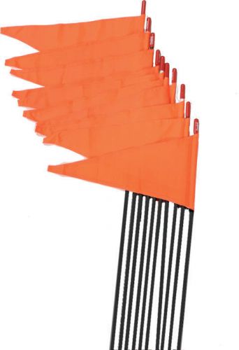 Firestik 7&#039; stud mount flags 10-pack black pole/orange flag