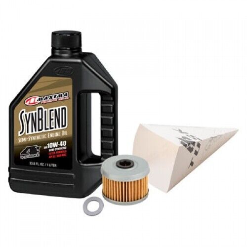 Tusk 4-stroke oil change kit maxima synthetic blend 10w-40 1529860196