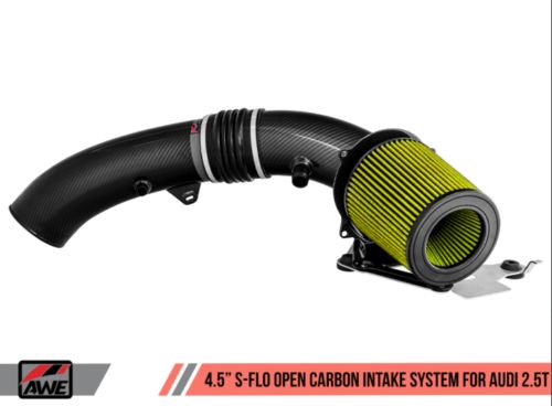 Awe 4.5&#034; s-flo open carbon intake system for audi rs 3 / tt rs