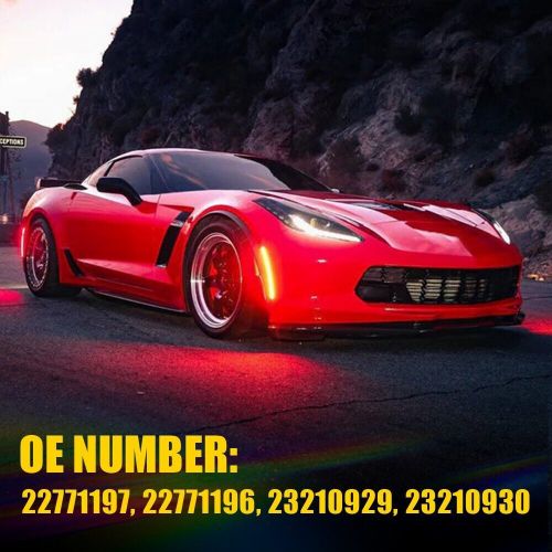 4pcs amber red led front rear side marker for lights 14-19 chevrolet corvette c7