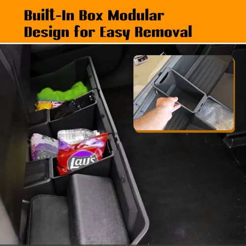 Fit for tesla cybertruck 2024 rear under seat storage box organizer hidden tray