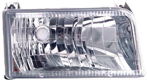 Ford f150 / f250 bronco 1992-1996 headlights, diamond crystal diamond-cut ipcw