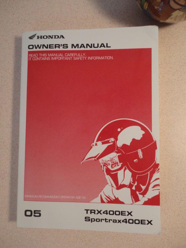 Honda trx400ex owners manual 2005 trx 400 ex atv quad oem factory  sportrax 