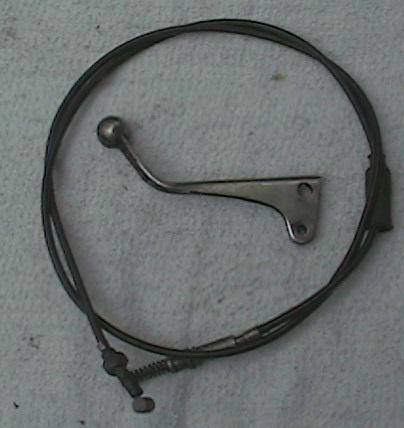 (j5) 1966 bsa a65l clutch handle and cable