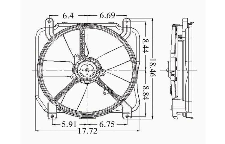 Replacement radiator cooling fan assembly 91-96 buick park avenue 3.8l 22137318