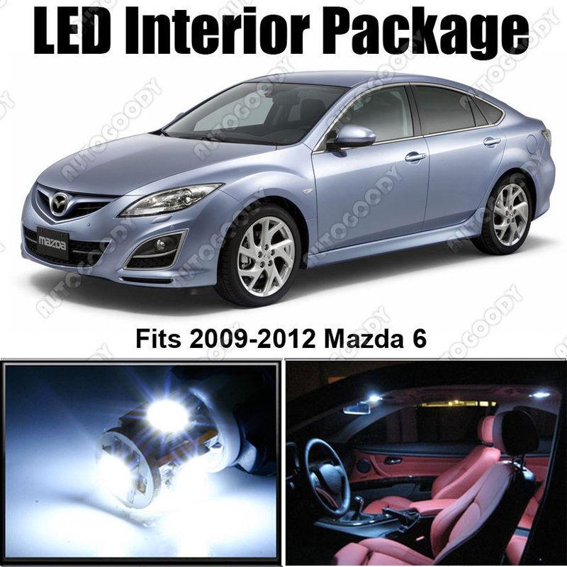 6 x white led lights interior package deal for mazda 6