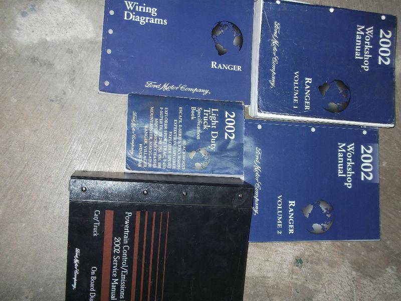 2002 ford ranger truck service shop repair manual set oem books factory
