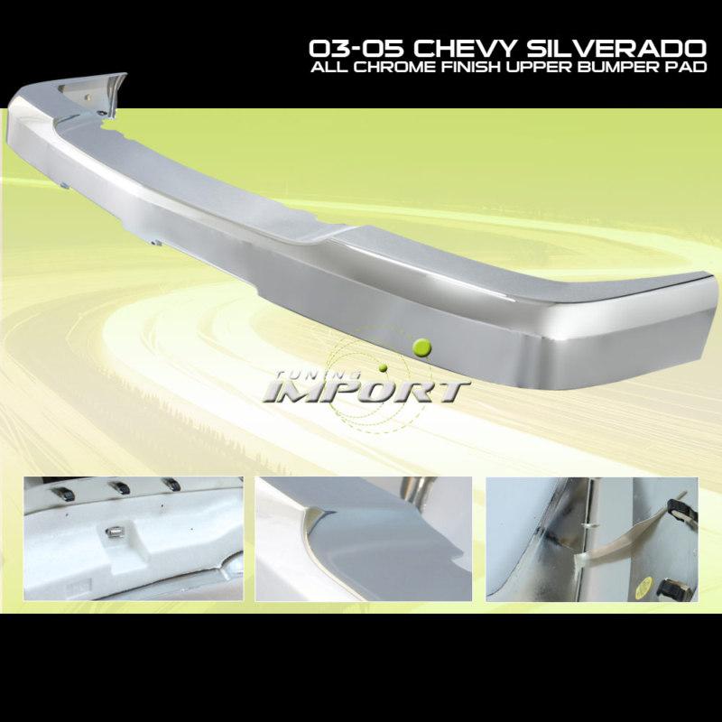 2003-2006 chevy silverado 2500 3500 heavy duty chrome upper bumper cover pad