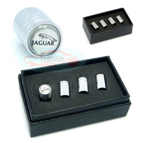 White chrome long wheel air tyre tire valve caps stem for xkr xf xfr xj xkr-s