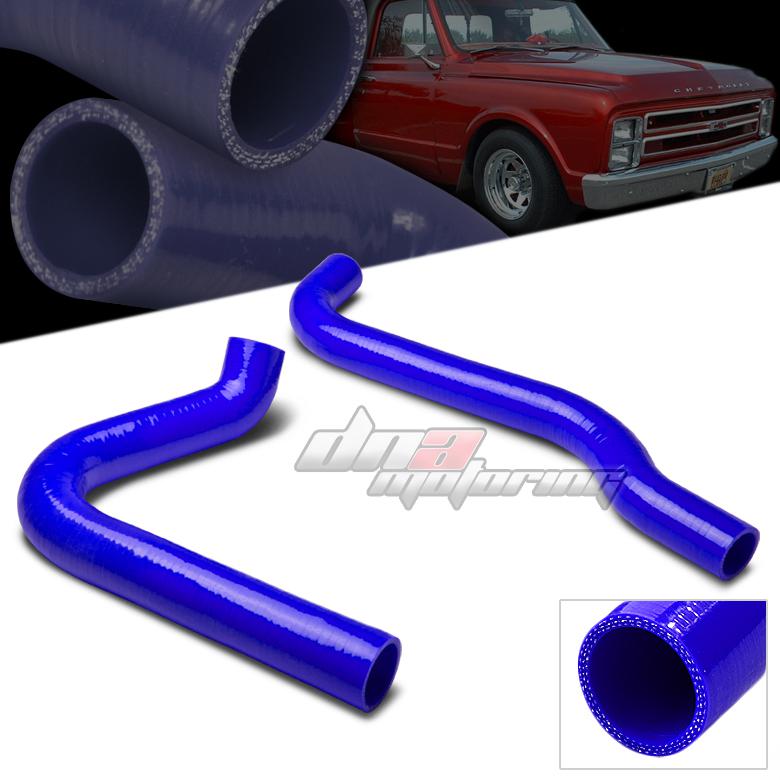 67-72 chevy c/k blazer/gmc jimmy blue silicone direct fit radiator hose piping