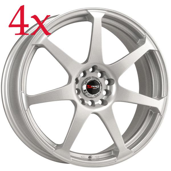 Drag wheels dr-33 17x7.5 5x100 5x114 silver rims tc lancer celica tiburon xb tc