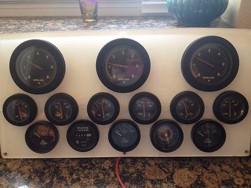 Mounted boat gauge set used