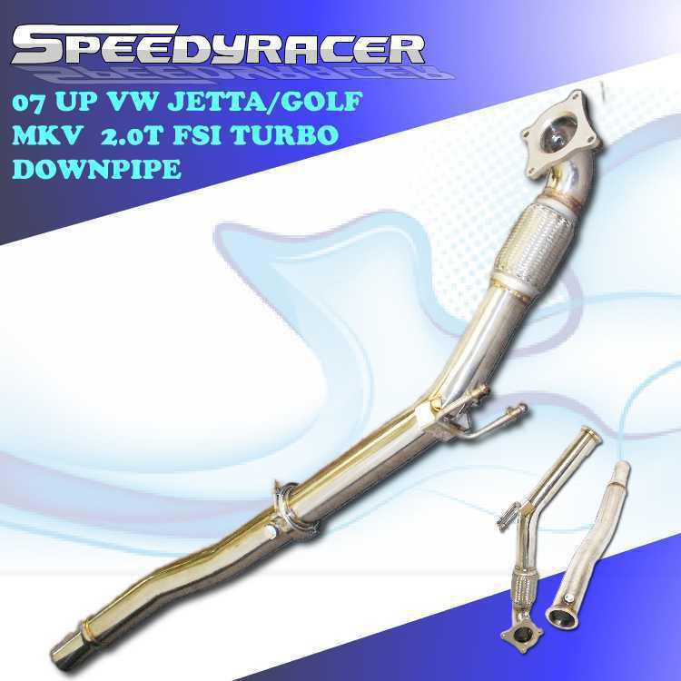 06-10 golf gti audi jetta fsi a3 2.0t 3" turbo exhaust downpipe mk3