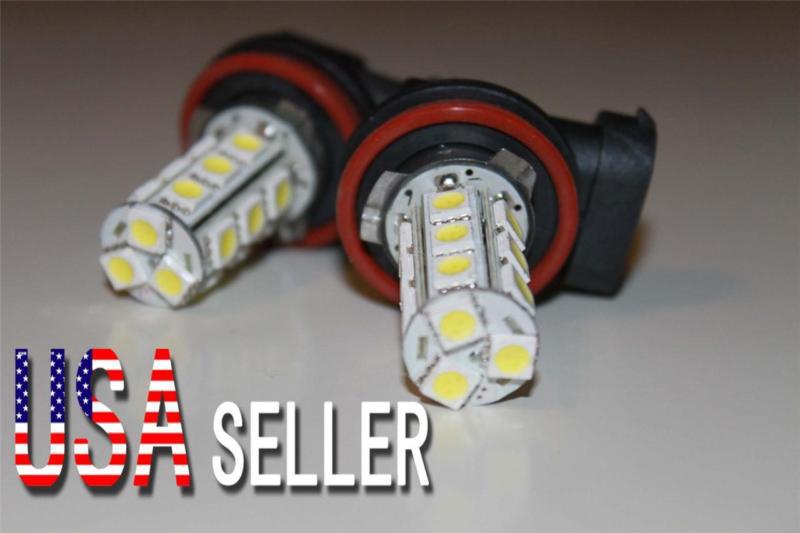 2x new h11 18 led fog driving light 5050 smd car bulbs - white