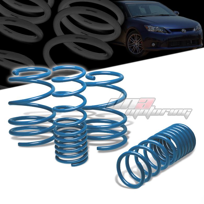 11-13 scion tc t20 blue 1.5" drop racing suspension lowering springs f295/r255lb