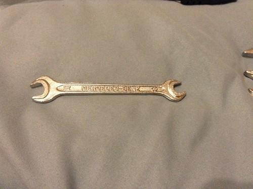 Vintage mercedes-benz open end wrench 8 - 10  mm matador din 895