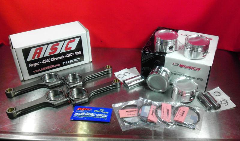 Asc h-beam rods wiseco pistons toyota corolla paseo turbo 5e 8.5:1 cr 74mm