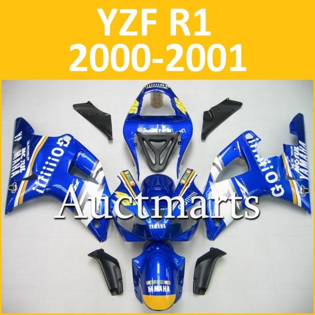 Fit yamaha yzf r1 00 01 yzfr1 2000 2001 1000 fairing kit bodywork c4 b02