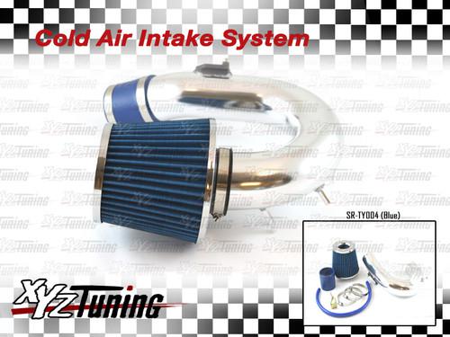 Jdm blue 00-05 celica gt 1.8l short ram air intake induction kit + filter 2.75"