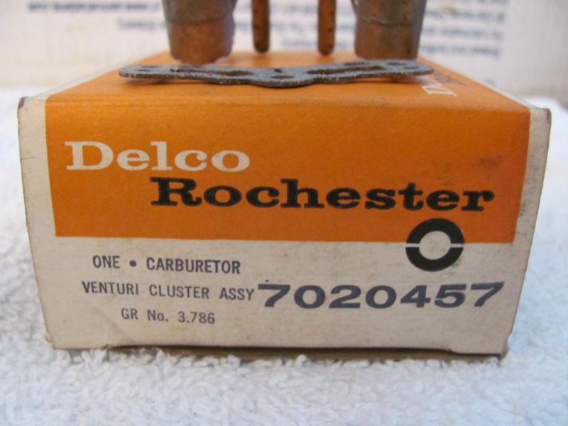 Delco rochester carburetor venturi cluster assembly gr# 3.786 7020457 gm carter?