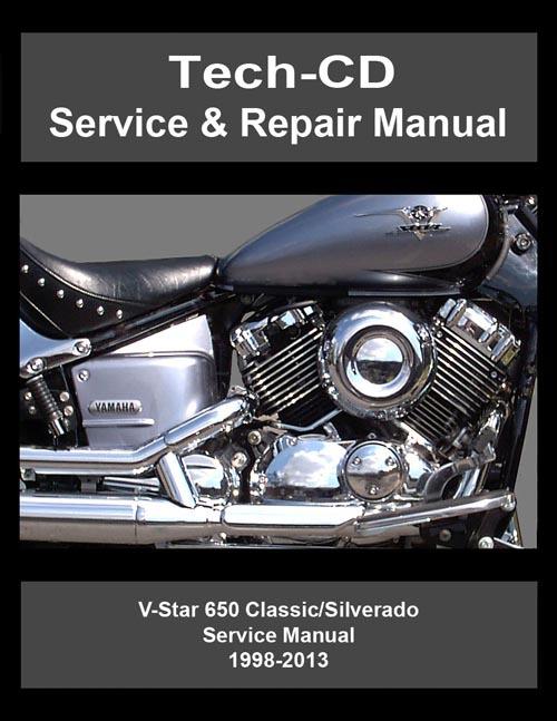 Yamaha v-star 650 classic silverado service repair manual vstar xvs650 1998-2013