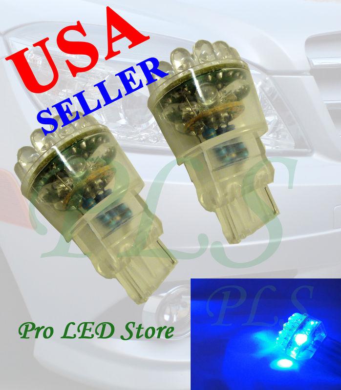 Two pcs 3156 blue 24 led stop reverse daytime running lights