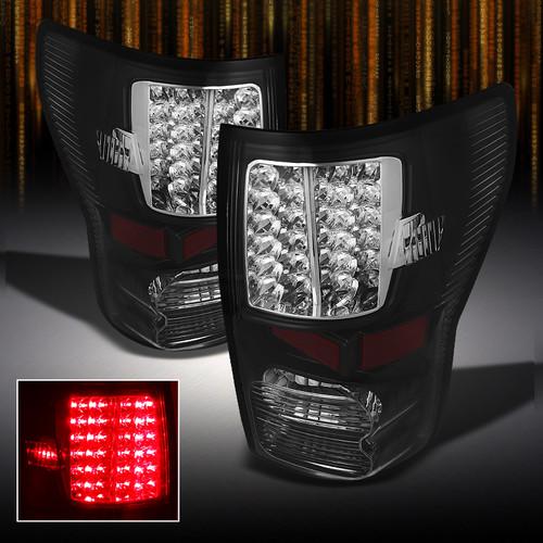 07-12 toyota tundra pickup truck black led tail lights lamps pair left+right