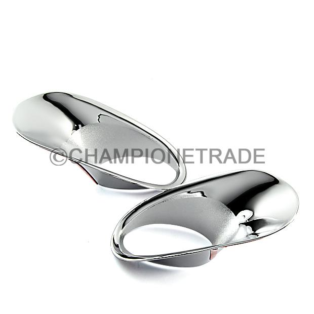 For accord 4-door sedan triple mirror chrome fog lamp light cover kis 2pcs