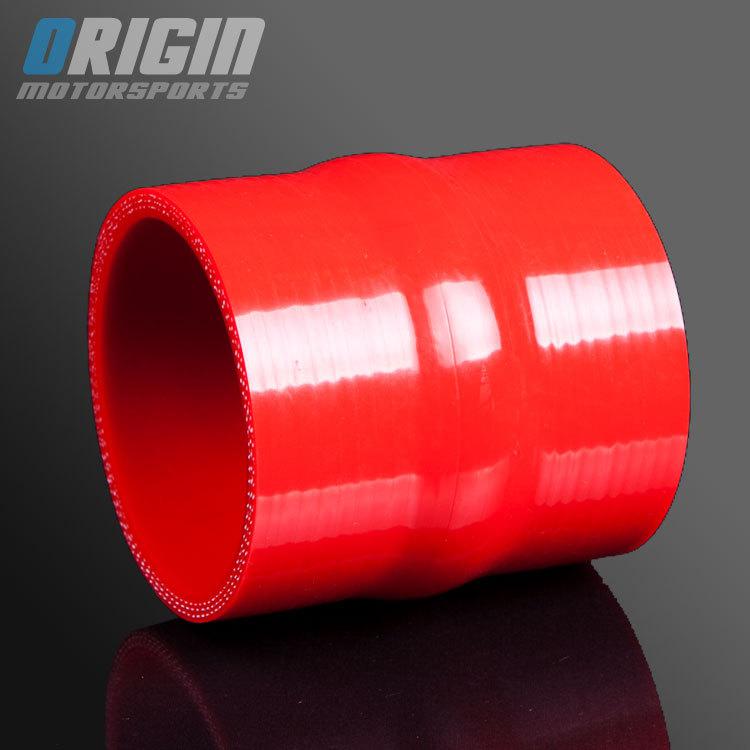 Red 3" to 3" turbo intake piping silicone straight hump hose pipe coupler 76mm