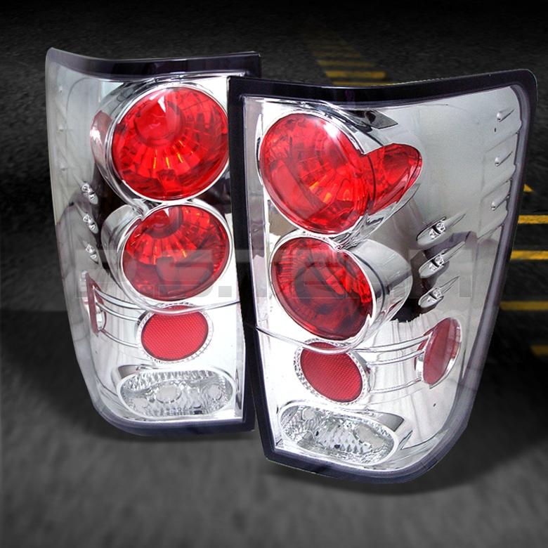 04-10 nissan titan pickup truck chrome tail brake lights lamps pair left+right