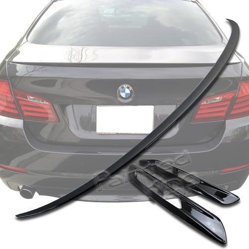 Painted bmw f10 5er m5 type trunk spoiler + side fender light trim cover