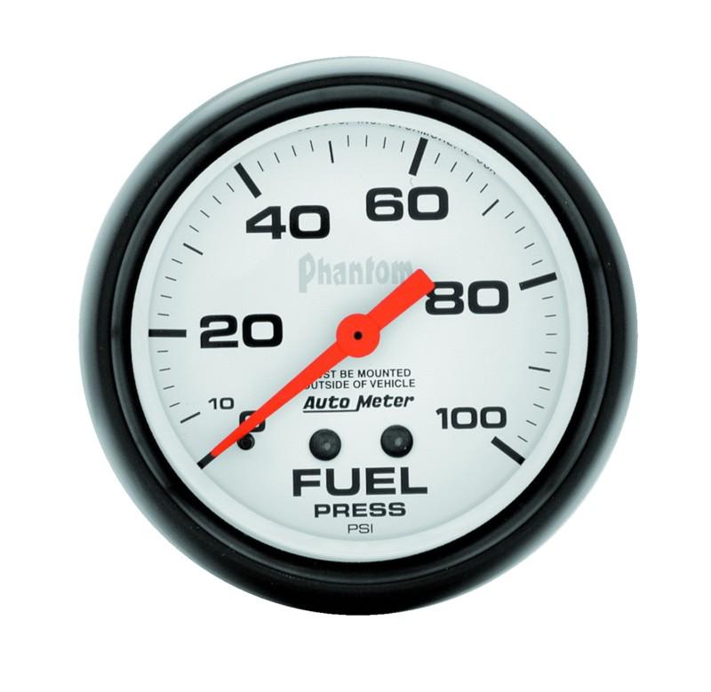 Auto meter 5812 phantom; mechanical fuel pressure gauge