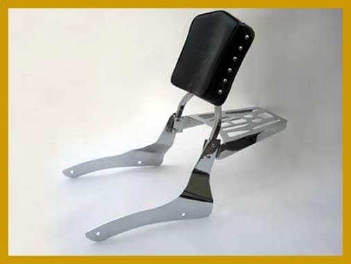 Honda vt750 shadow aero sissy bar, backrest pad & luggage rack