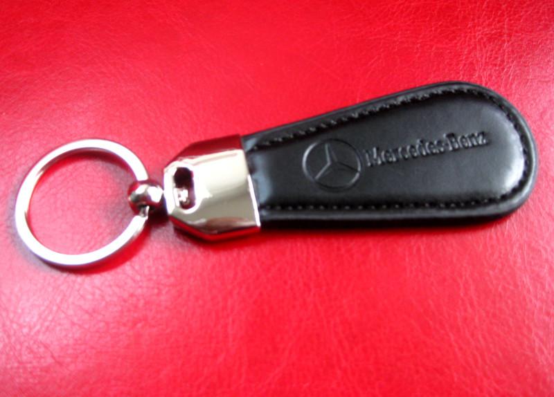 New mercedes benz leather key chain with chrome 