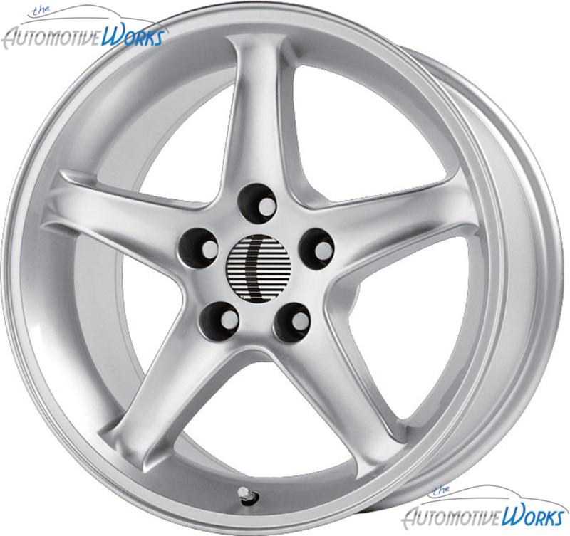 1 - 16x8 replica mustang cobra r 5x114.3 5x4.5 +15mm silver wheel rim inch 16"