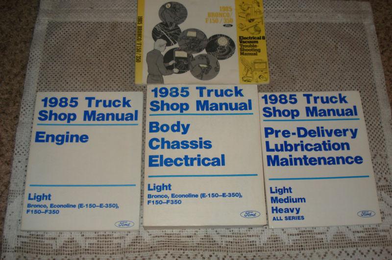 1985 ford truck shop manual set service books bronco and more nice originals
