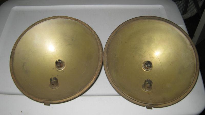 1930's headlight reflectors (1 pair two bulb)