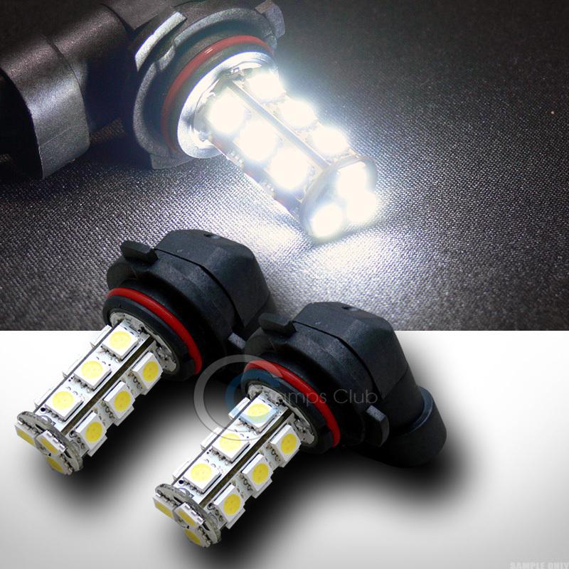 2pc white 9005/hb3/h10 18 5050 smd led daytime running light drl bulbs 9050 set